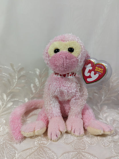 Ty Beanie Baby - Poet The Pink Valentine's Day Monkey (6in) - Vintage Beanies Canada