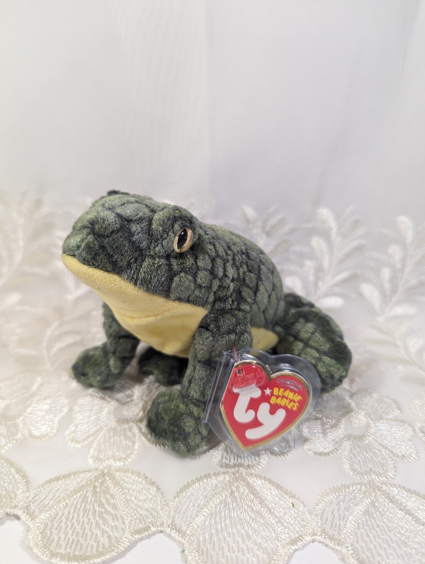 Ty Beanie Baby - Ponder The Frog (6in) - Vintage Beanies Canada