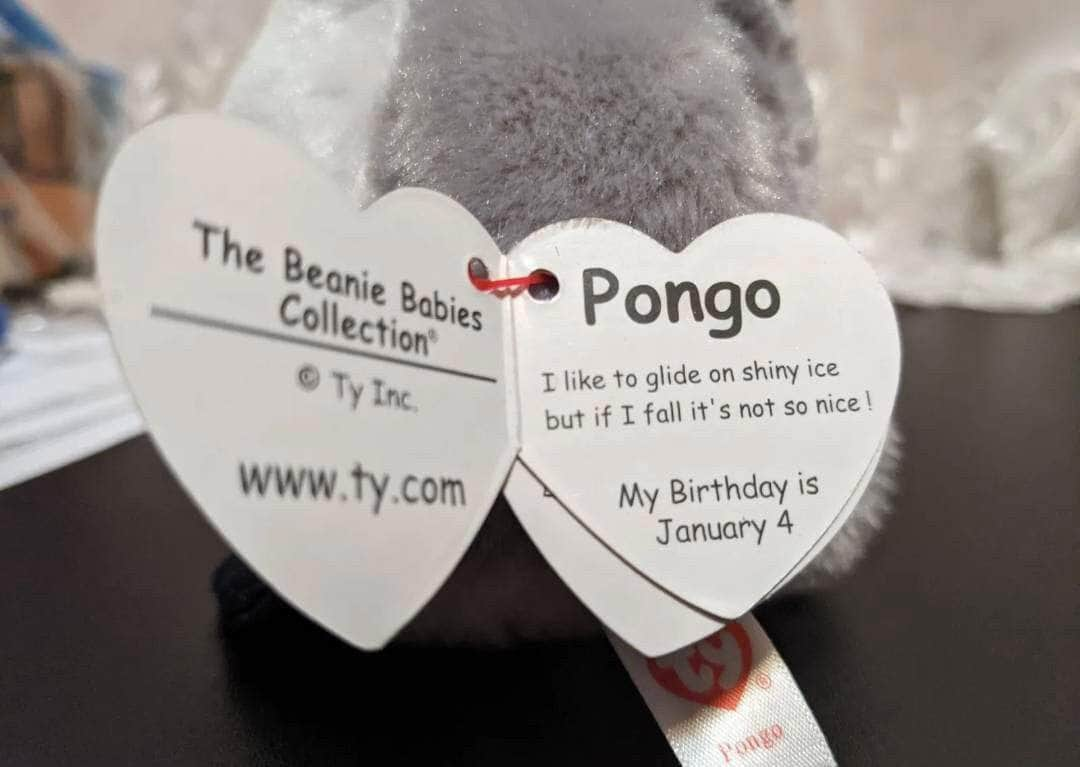 Ty Beanie Baby - Pongo The Adorable Penguin (6 in) - Vintage Beanies Canada