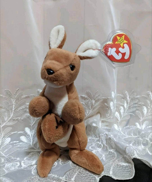 Ty Beanie Baby - Pouch The kangaroo (7in) - Vintage Beanies Canada