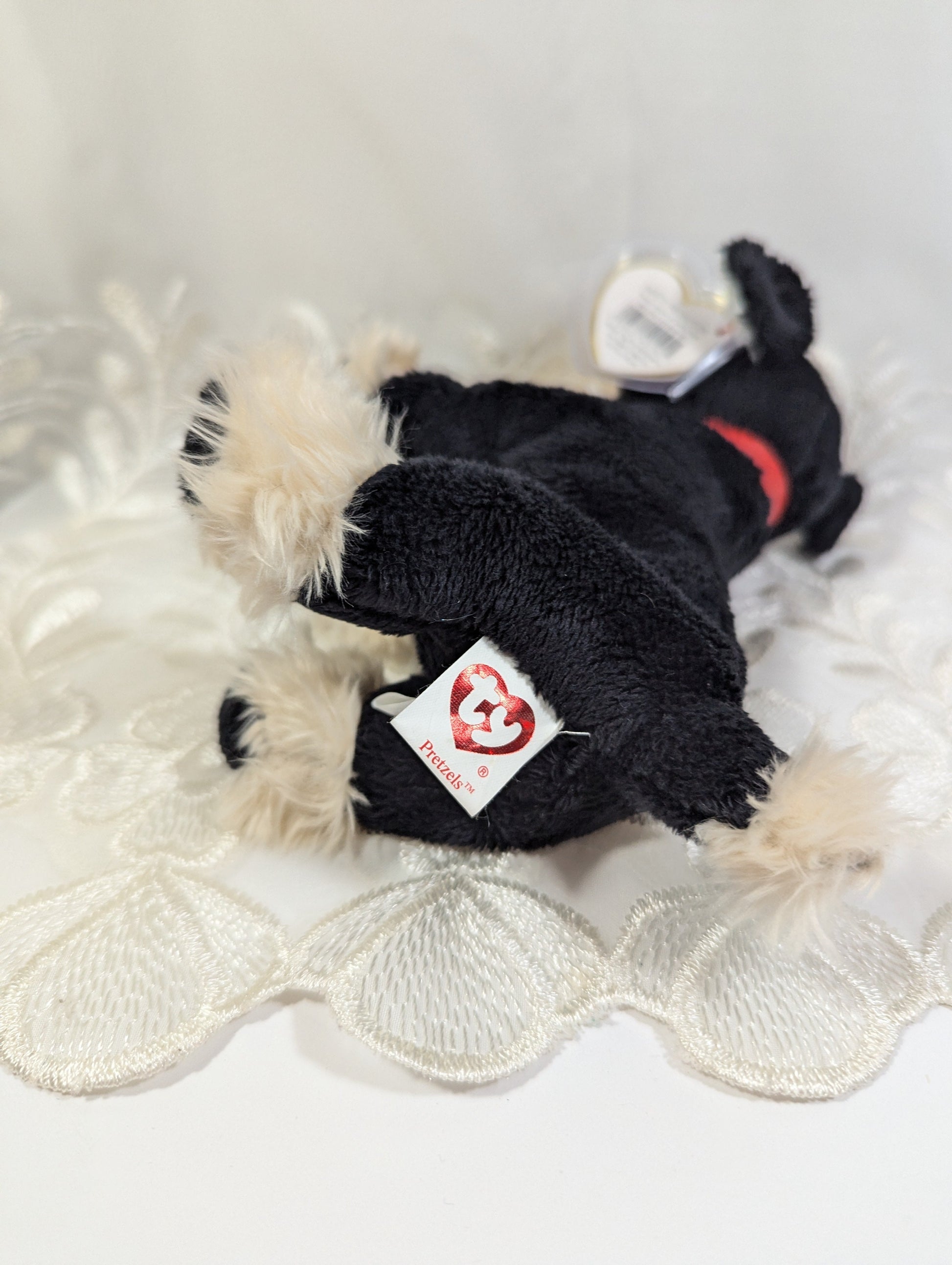 Ty Beanie Baby - Pretzels the Schnauzer Dog (6in) Near Mint Tag - Vintage Beanies Canada