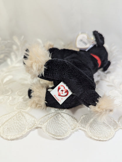 Ty Beanie Baby - Pretzels the Schnauzer Dog (6in) Near Mint Tag - Vintage Beanies Canada