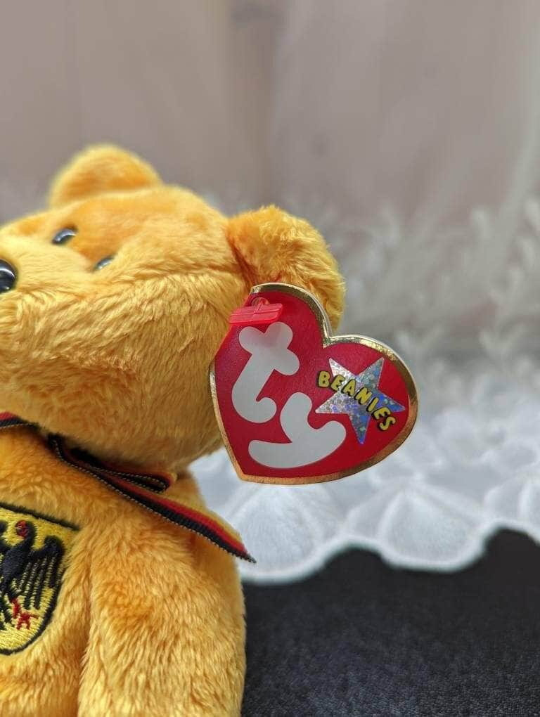 Ty Beanie Baby - Prinz Von Gold The Yellow German exclusive bear (8.5in) - Vintage Beanies Canada