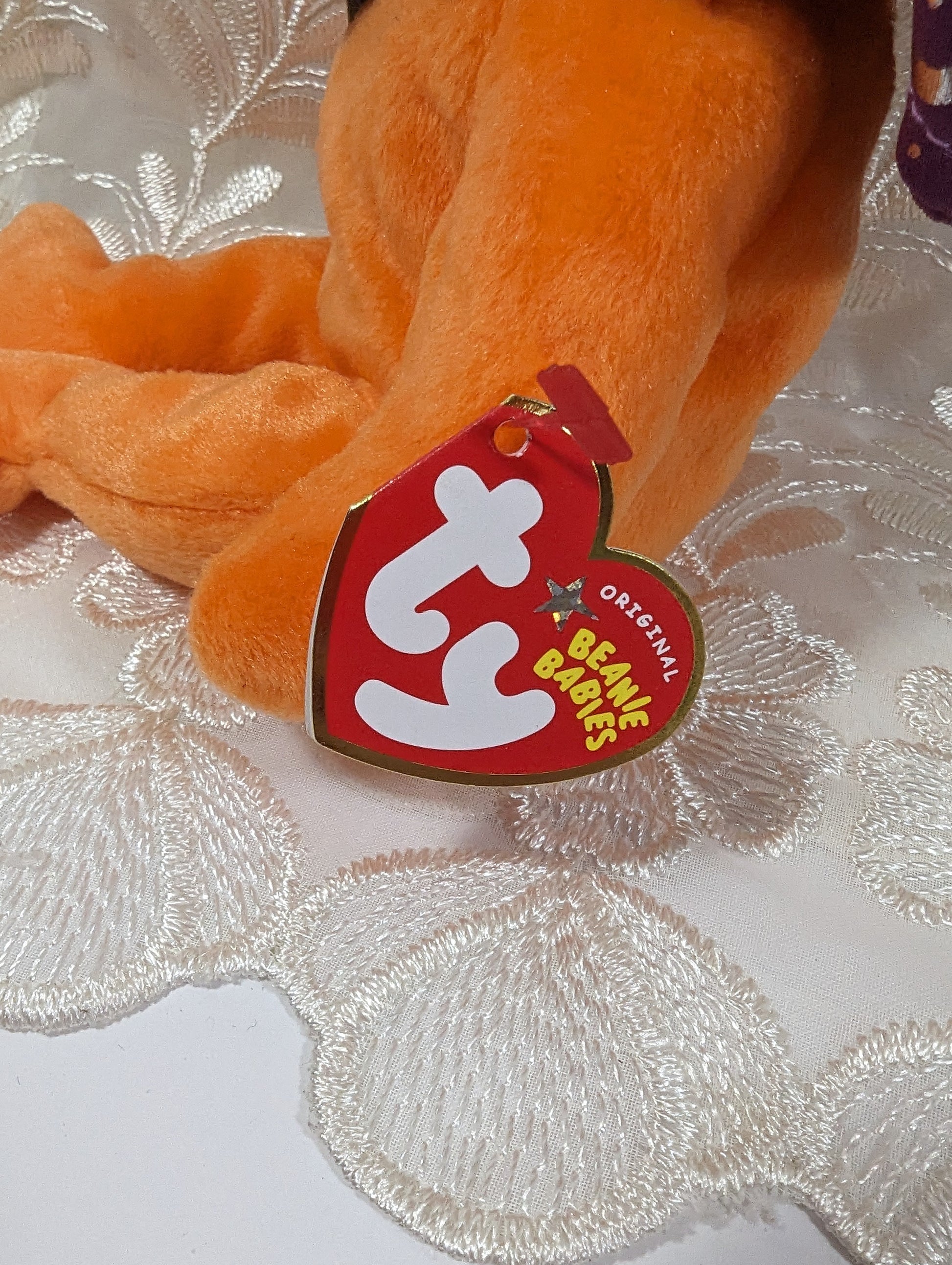 Ty Beanie Baby - Prunella The Orange Witch Halloween Bear (8.5 in) - Vintage Beanies Canada