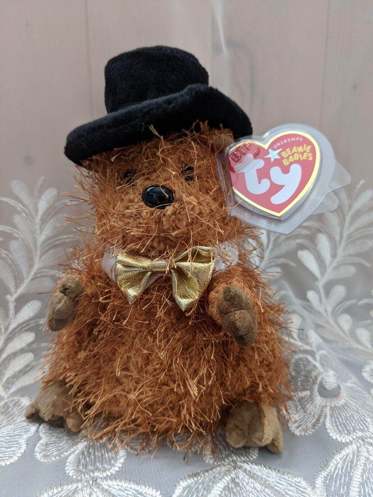 Ty Beanie Baby - Punxsutawn-e 2005 the Groundhog W/ Hat (6.5in) Internet Exclusive - Vintage Beanies Canada