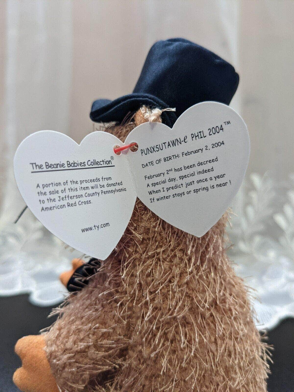 Ty Beanie Baby - Punxsutawn-e Phil 2004 Groundhog w/ Top Hat (6.5in) Internet Exclusive - Vintage Beanies Canada