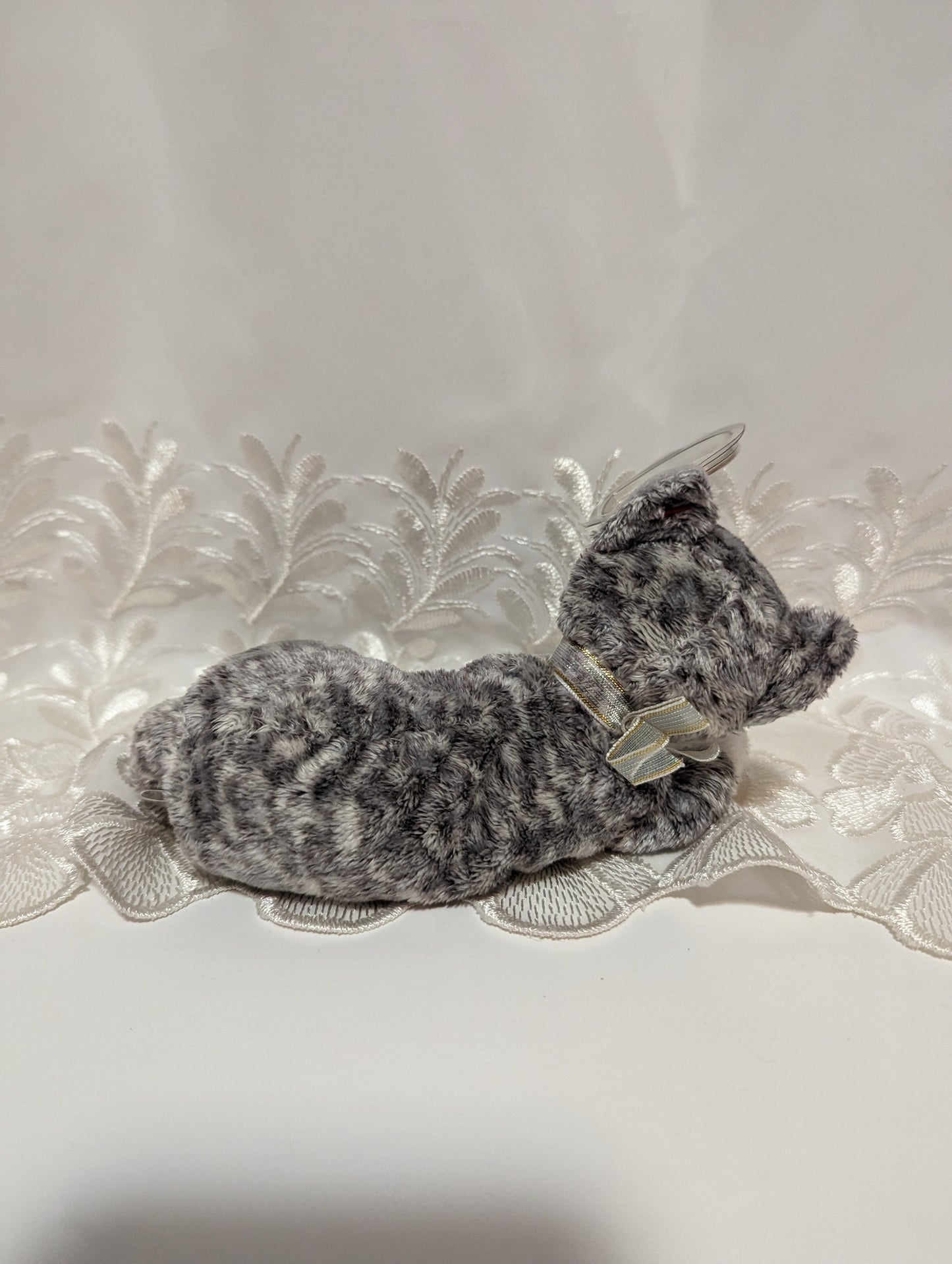 Ty Beanie Baby - Purr The Gray Tabby Cat (8in) - Vintage Beanies Canada