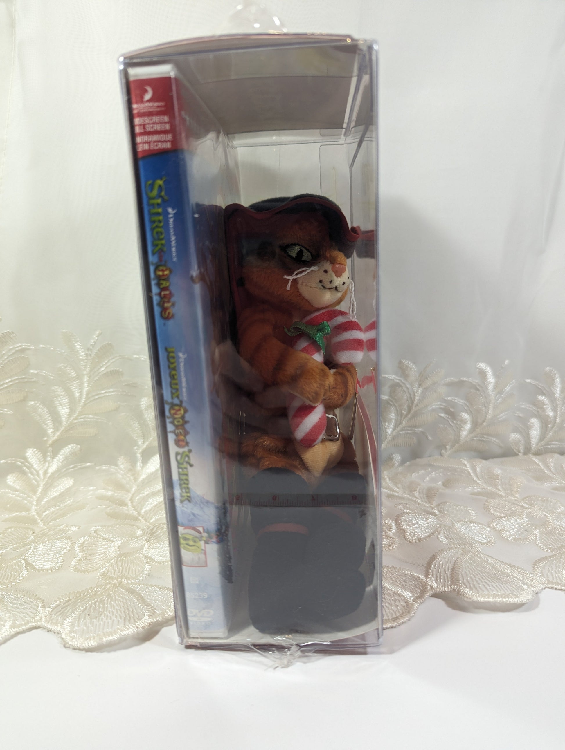 Ty Beanie Baby Puss In Boots + Shrek The Halls DVD Set - BNIB *Very Rare* - Vintage Beanies Canada