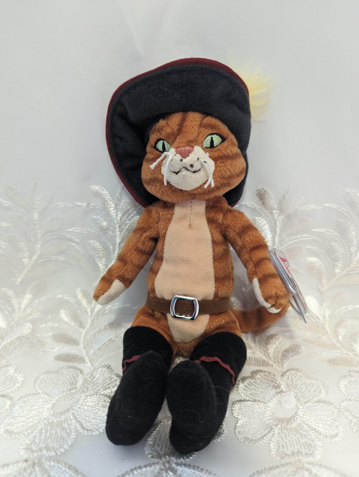 Ty Beanie Baby - Puss In Boots the Cat From Shrek (8in) - Vintage Beanies Canada