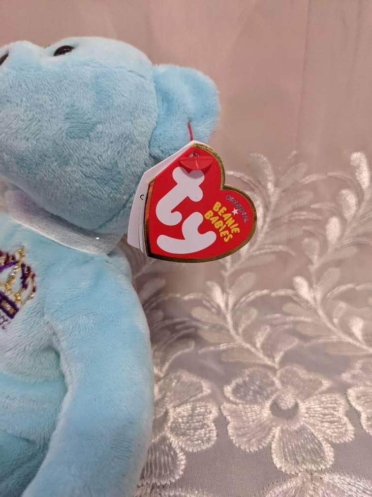 Ty Beanie Baby - Queen Elizabeth II The Blue Bear (9in) UK Exclusive - Vintage Beanies Canada