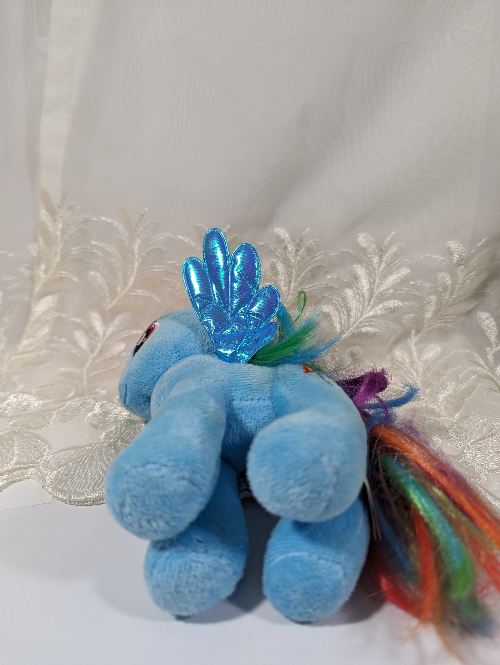 Ty Beanie Baby - Rainbow Dash the blue Pony from My Little Pony (7in) No Tag - Vintage Beanies Canada