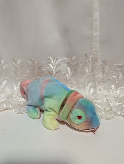 Ty Beanie Baby - Rainbow the Tie Dyed Chameleon (8in) - Vintage Beanies Canada