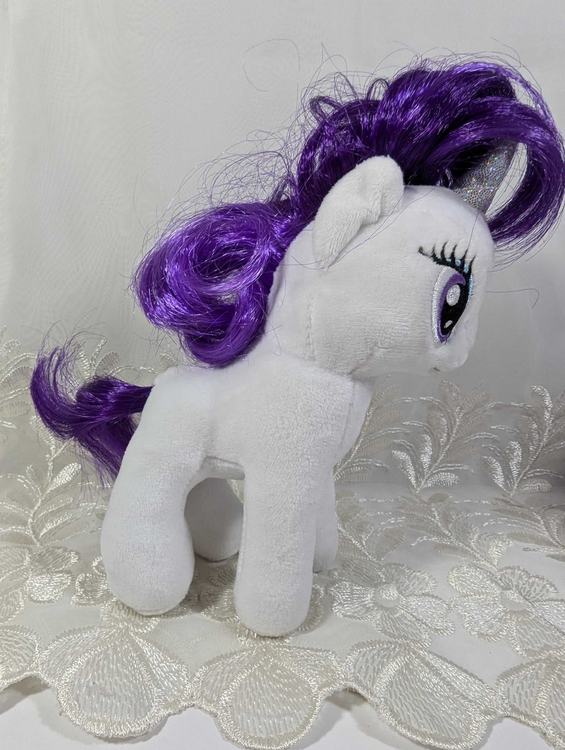 Ty Beanie Baby - Rarity the White Pony From My Little Pony (7in) - Vintage Beanies Canada