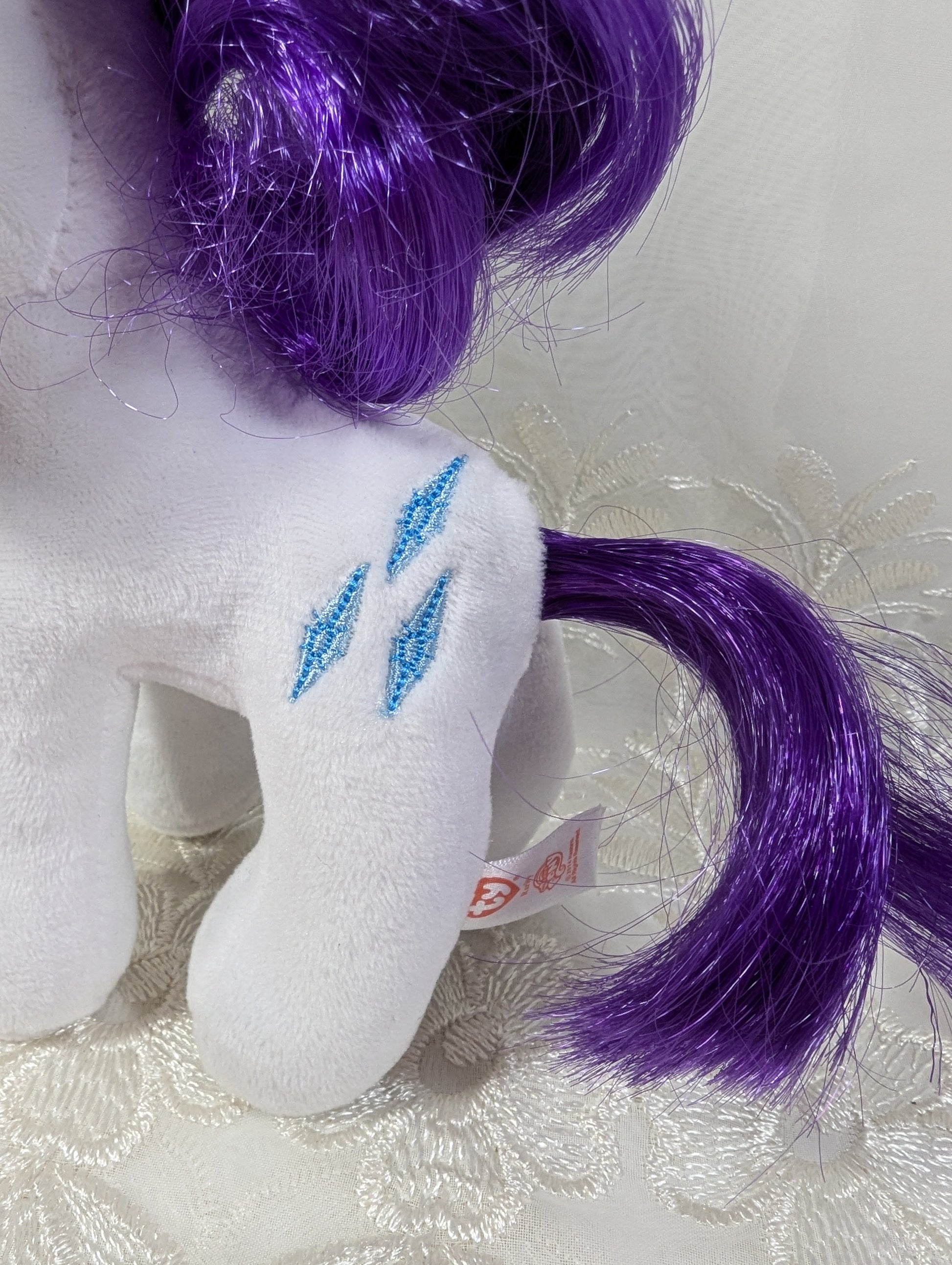 Ty Beanie Baby - Rarity the White Pony From My Little Pony (7in) - Vintage Beanies Canada