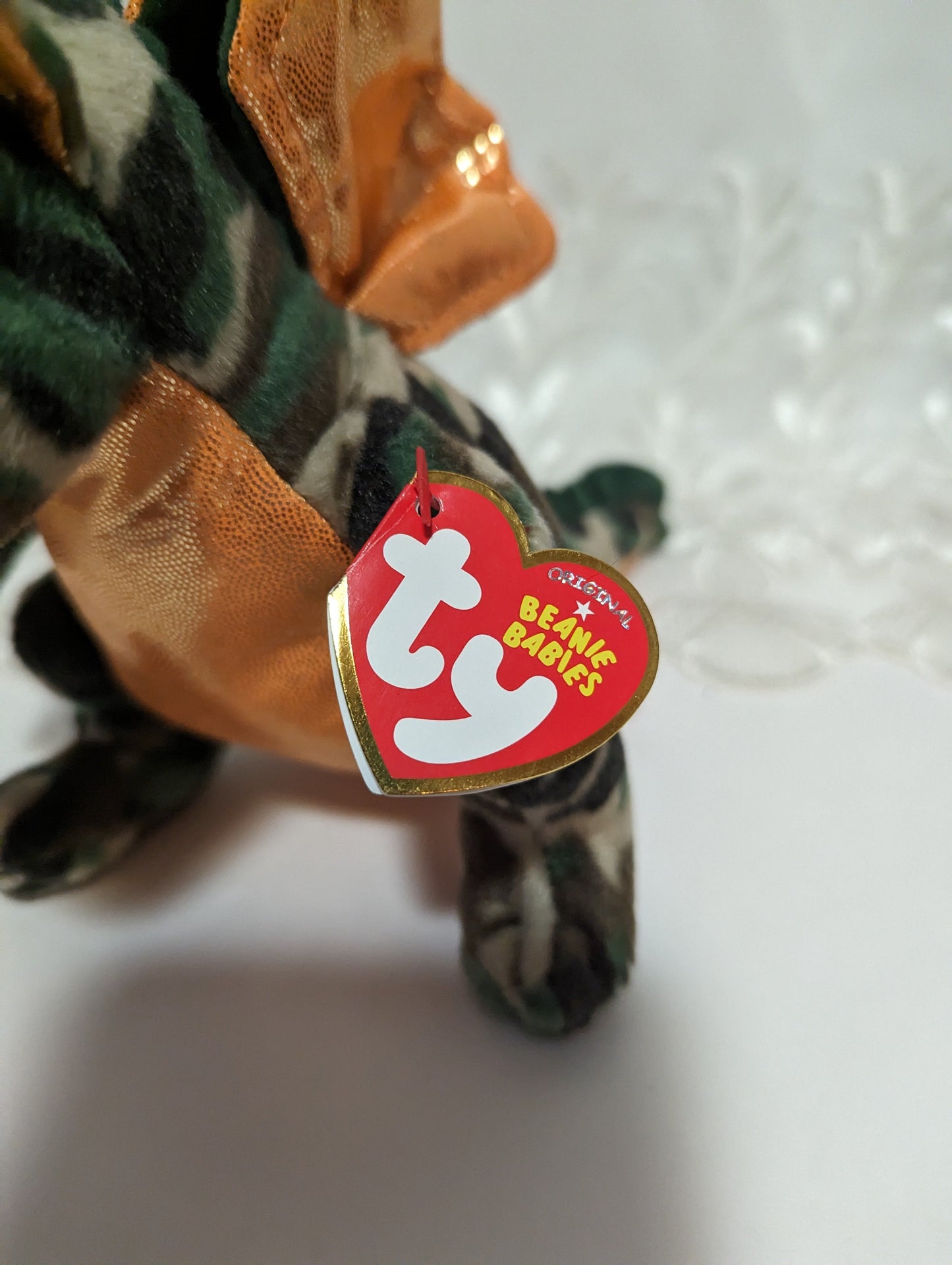 Ty Beanie Baby - Razor The Camouflage Dragon (6in) - Vintage Beanies Canada