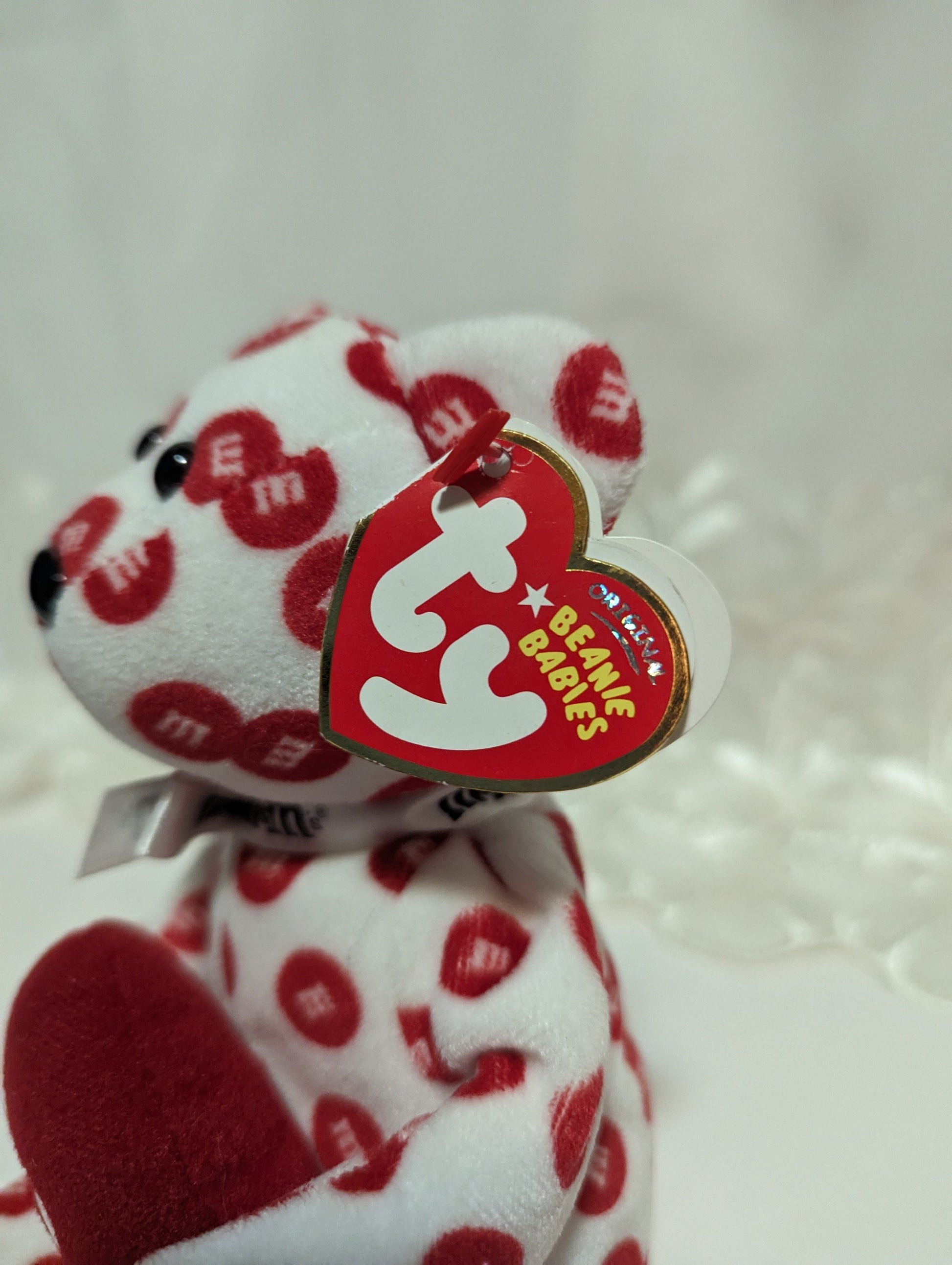 Ty Beanie Baby - Red The M&M Bear (8.5in) Near Mint - Vintage Beanies Canada