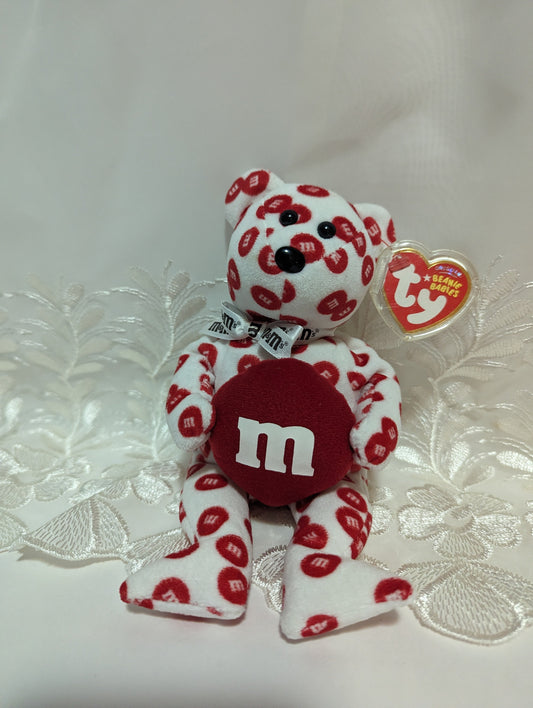 Ty Beanie Baby - Red The M&M Bear (8.5in) Near Mint - Vintage Beanies Canada