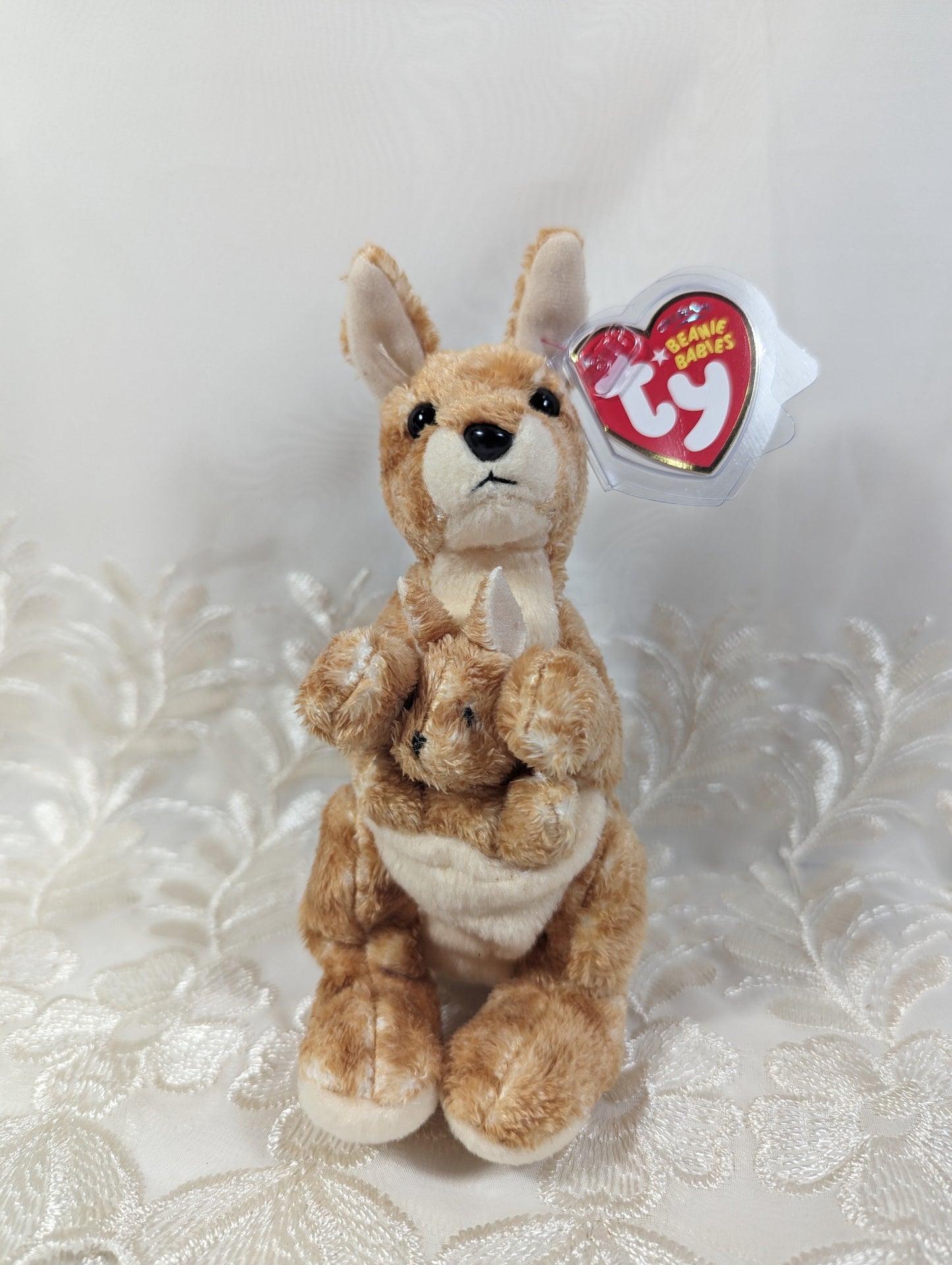 Ty Beanie Baby - Ricochet The Kangaroo (6in) Creased Tag - Vintage Beanies Canada