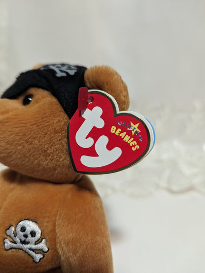 Ty Beanie Baby - Roger the Pirate Bear - Vedes Germany Excl (8.5 in) - Vintage Beanies Canada