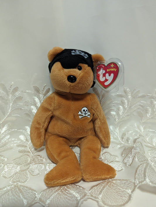 Ty Beanie Baby - Roger the Pirate Bear - Vedes Germany Excl (8.5 in) - Vintage Beanies Canada