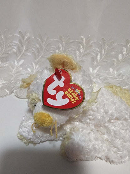 Ty Beanie Baby - Saffron The Yellow And White Cat (8in) - Vintage Beanies Canada