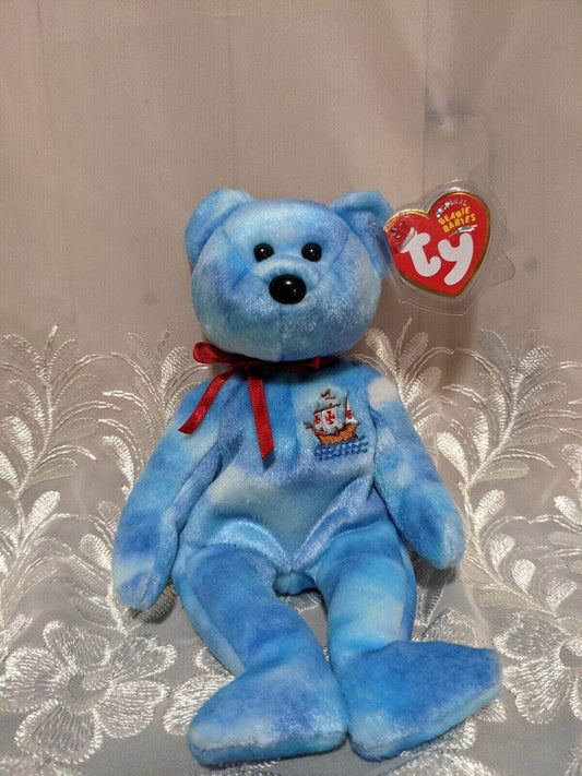 Ty Beanie Baby - Santa Maria The Boat Bear (8.5in) - Vintage Beanies Canada