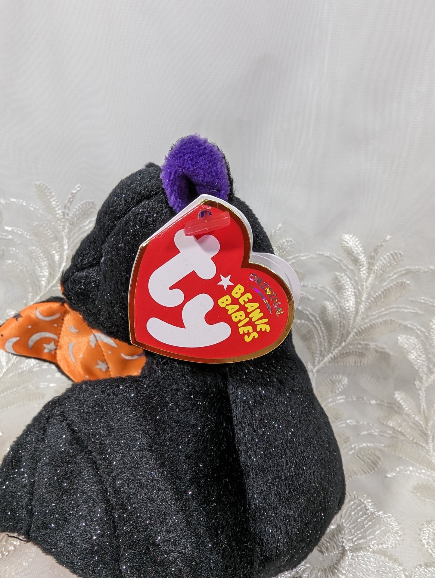 Ty Beanie Baby - Scarem The Black Halloween Bat With Orange Wings (5in) - Vintage Beanies Canada