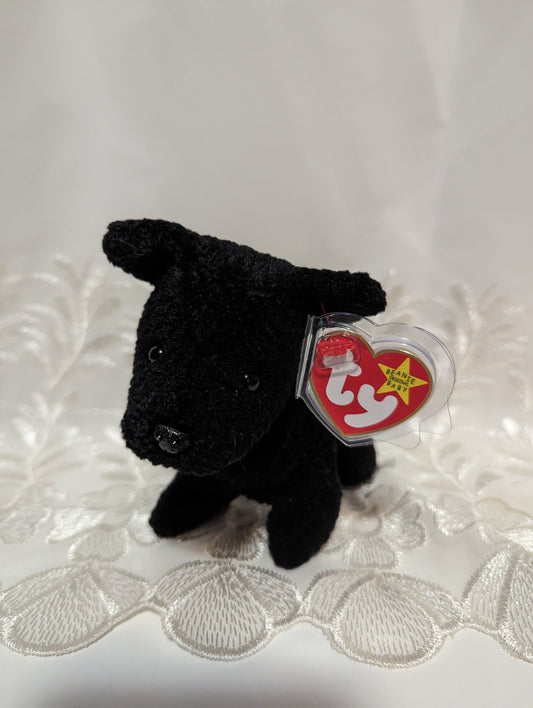 Ty Beanie Baby - Scottie The Black Terrier Dog (6in) - Vintage Beanies Canada