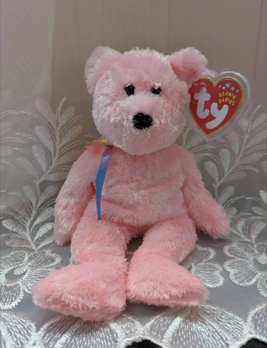 Ty Beanie Baby - Sherbet The Pink Bear (9in) - Vintage Beanies Canada