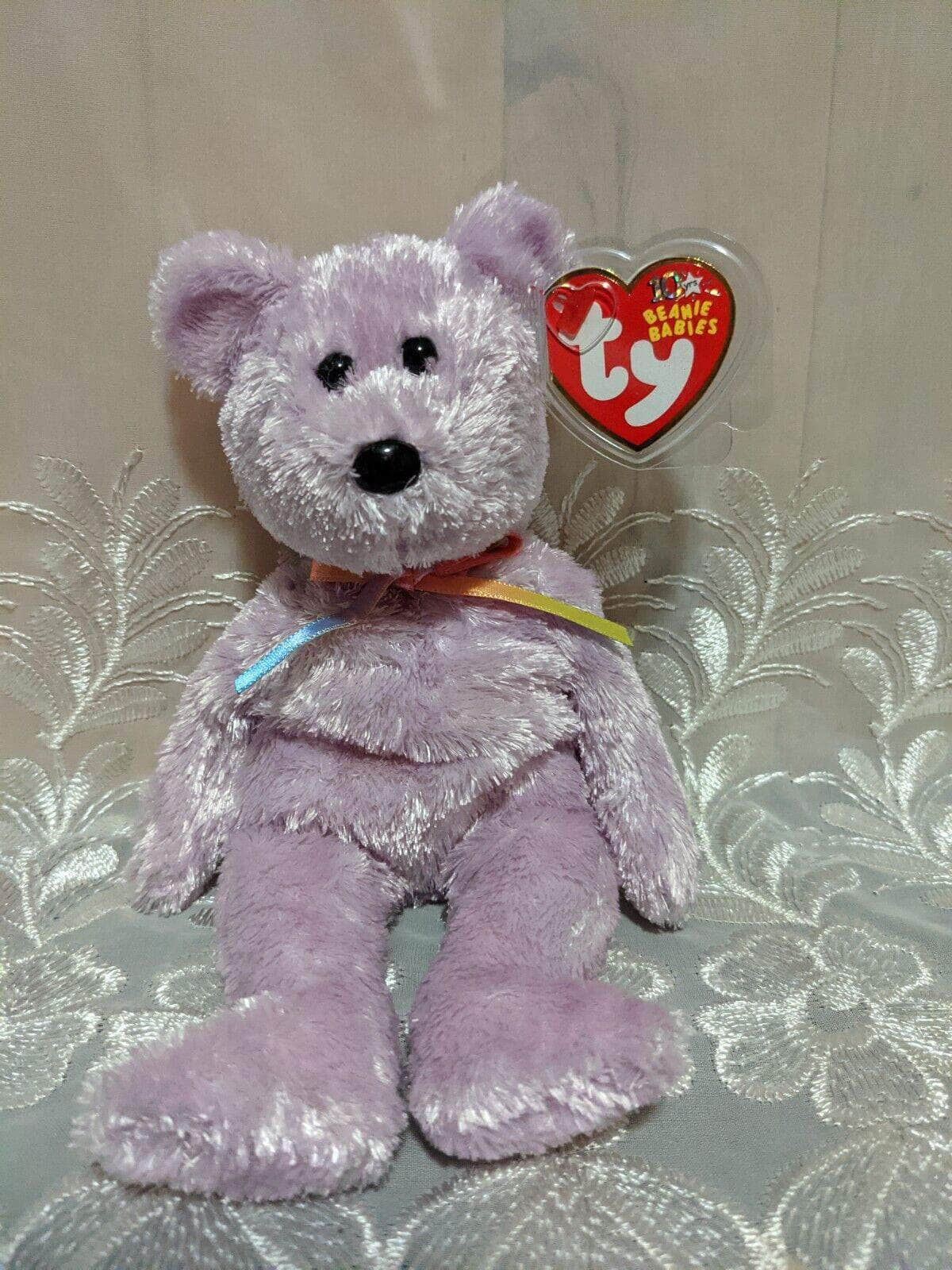 Ty Beanie Baby - Sherbet The Purple Bear (8.5in) - Vintage Beanies Canada