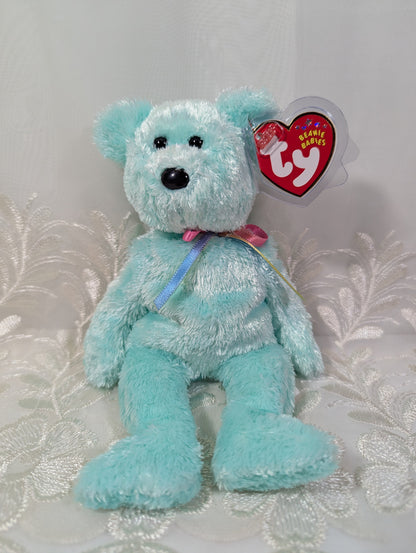 Ty Beanie Baby - Sherbet The Turquoise Bear (8.5in) - Vintage Beanies Canada