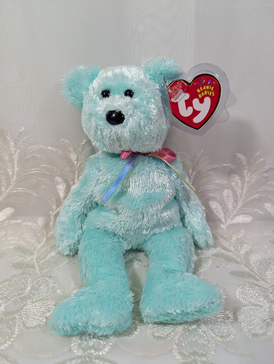 Ty Beanie Baby - Sherbet The Turquoise Bear (8.5in) - Vintage Beanies Canada