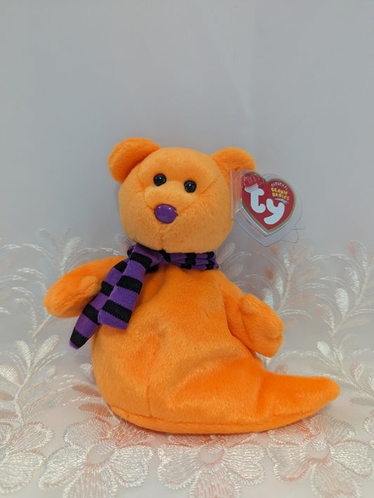 Ty Beanie Baby - Shivers The Orange Ghost Bear (6in) - Vintage Beanies Canada