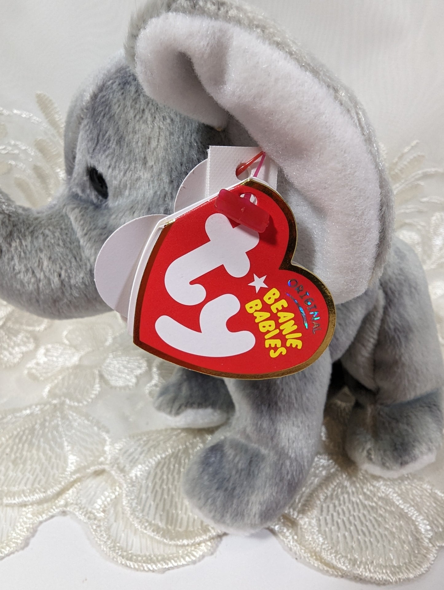 Ty Beanie Baby - Shocks the Elephant (6in) - Vintage Beanies Canada