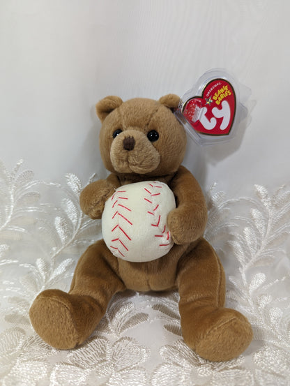 Ty Beanie Baby - Shortstop The Baseball Bear (6in) - Vintage Beanies Canada