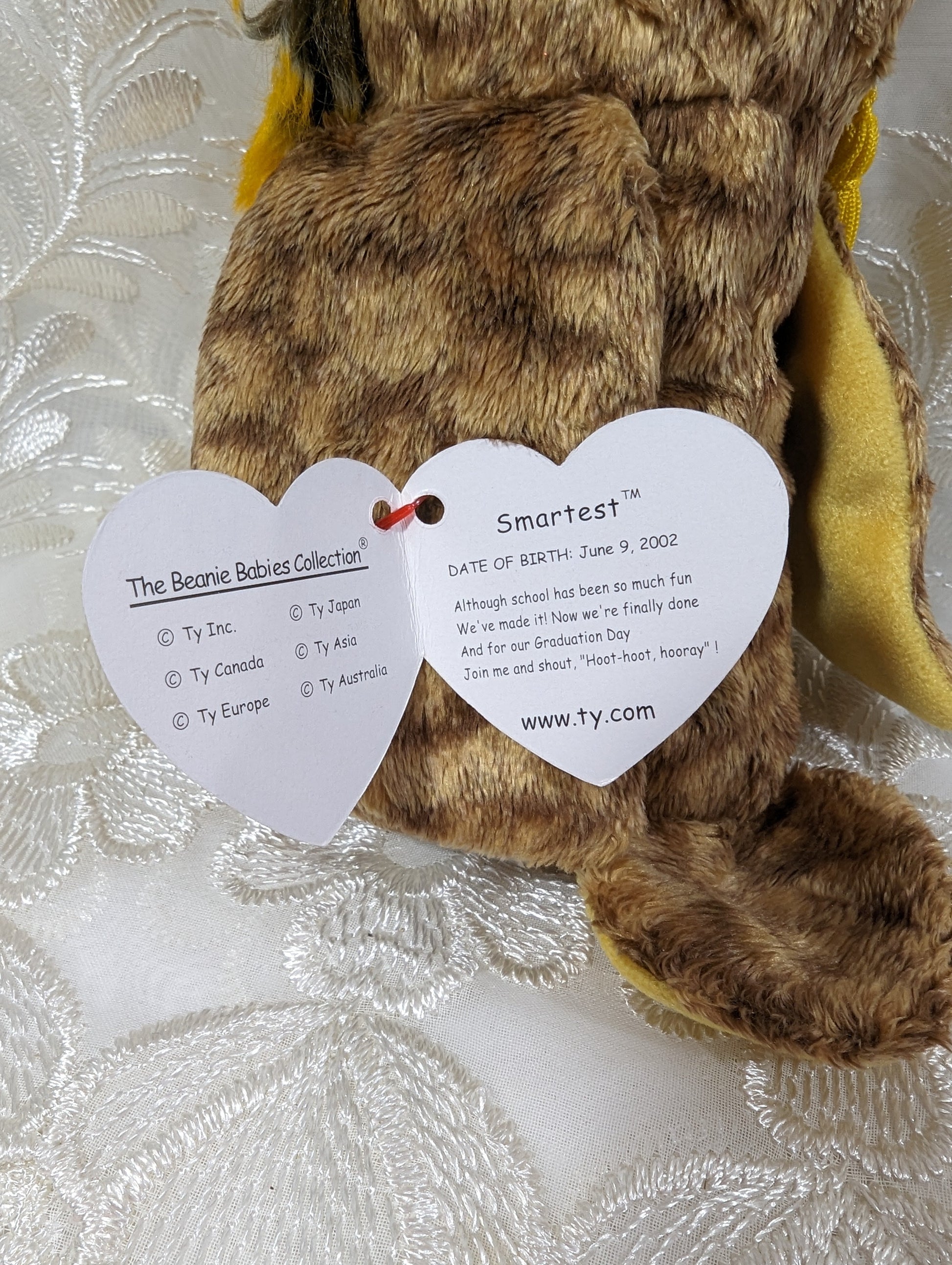 Ty Beanie Baby - Smartest The Graduation Owl From 2003 (6in) - Vintage Beanies Canada