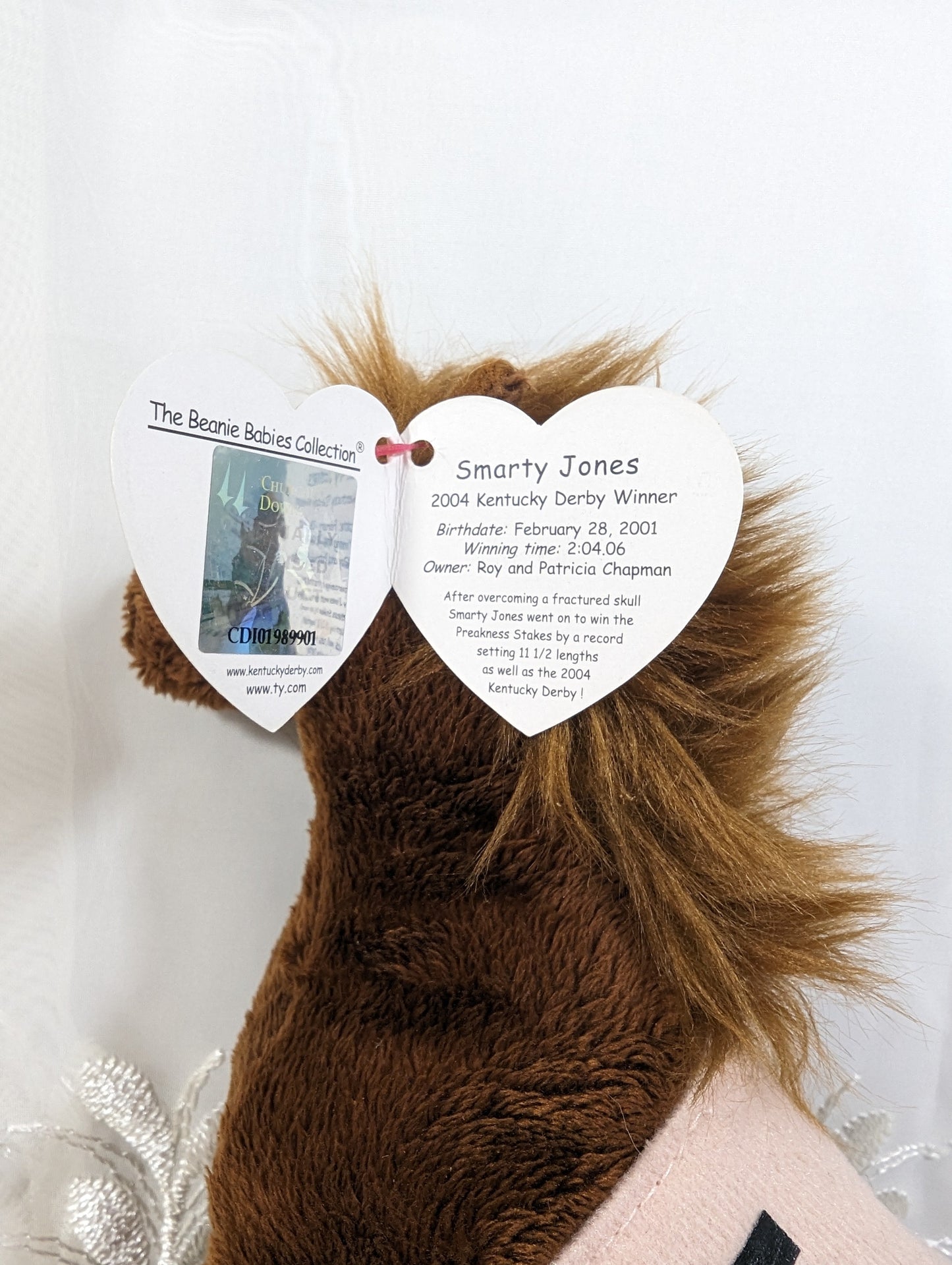 Ty Beanie Baby - Smarty Jones The Racehorse (7in) - Vintage Beanies Canada