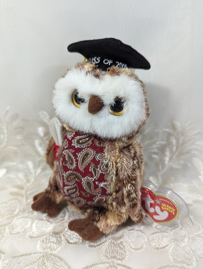 Ty Beanie Baby - Smarty the Graduation Owl (6 in) - Vintage Beanies Canada