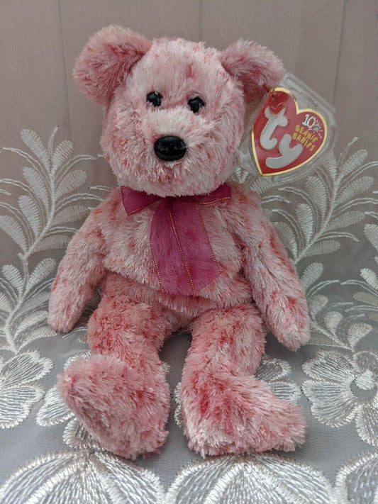 Ty Beanie Baby - Smitten Pink Bear (8.5in) Black Nose - Vintage Beanies Canada