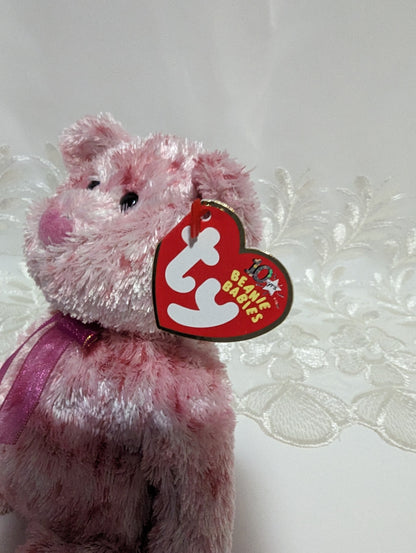 Ty Beanie Baby - Smitten The Bear With Pink Nose (8.5in) - Vintage Beanies Canada