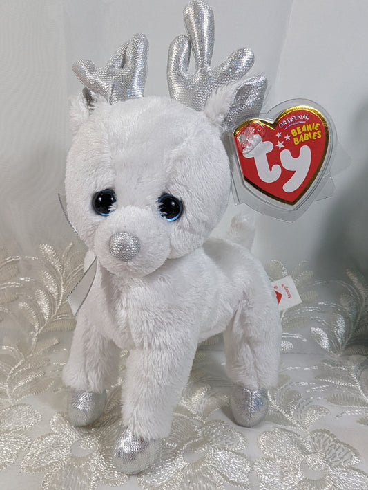 Ty Beanie Baby - Snocap the White Reindeer (7.5in) - Vintage Beanies Canada