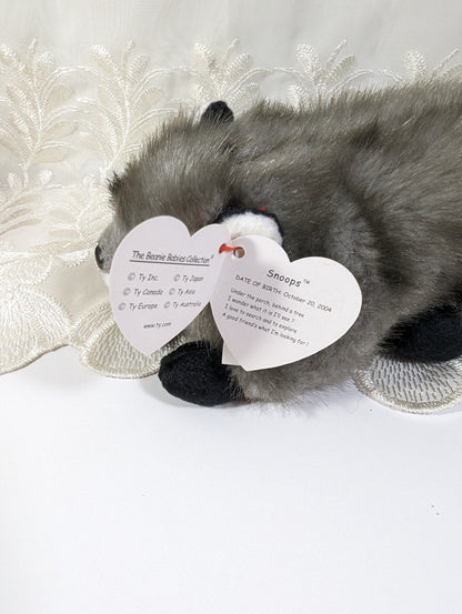 Ty Beanie Baby - Snoops The Raccoon (7in) - Vintage Beanies Canada