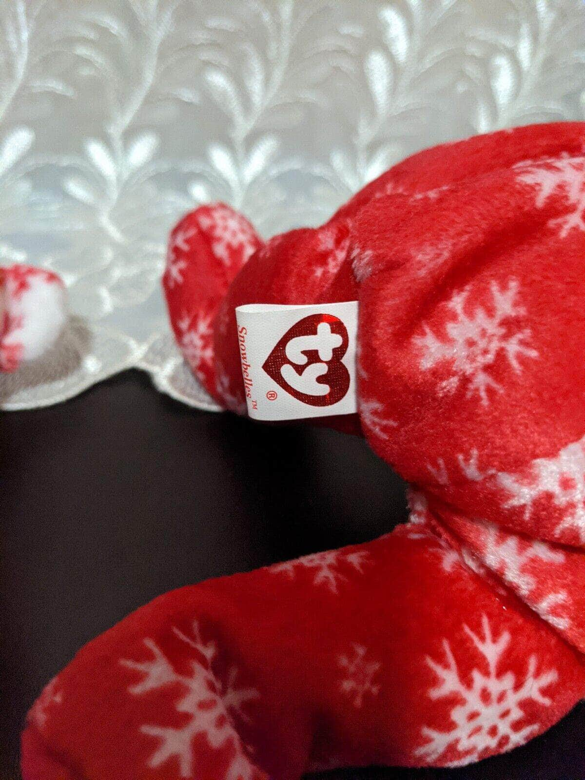 Ty Beanie Baby - Snowbelles The Red & White Christmas Bears (Sold As Set) Near Mint - Vintage Beanies Canada