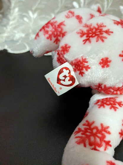 Ty Beanie Baby - Snowbelles The Red & White Christmas Bears (Sold As Set) Near Mint - Vintage Beanies Canada