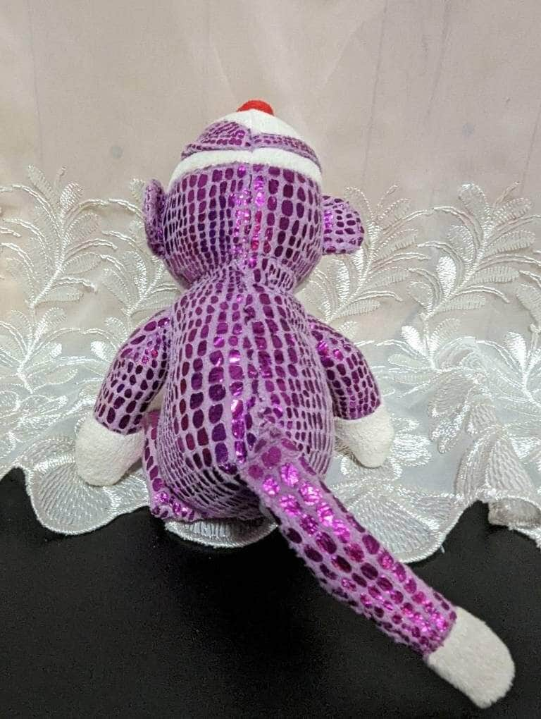 Ty Beanie Baby - Sock Monkey - Purple Shiny Version (9in) No Tag - Vintage Beanies Canada