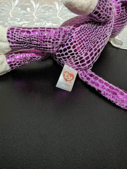 Ty Beanie Baby - Sock Monkey - Purple Shiny Version (9in) No Tag - Vintage Beanies Canada