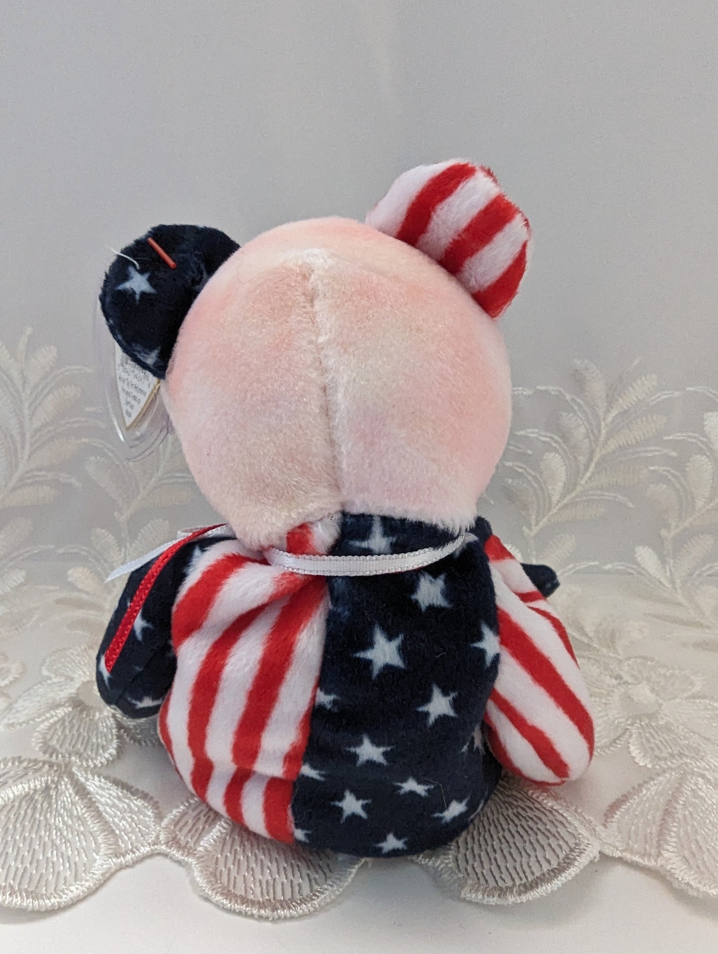 Ty Beanie Baby - Spangle The USA Bear Pink Face Version (8.5in) - Vintage Beanies Canada