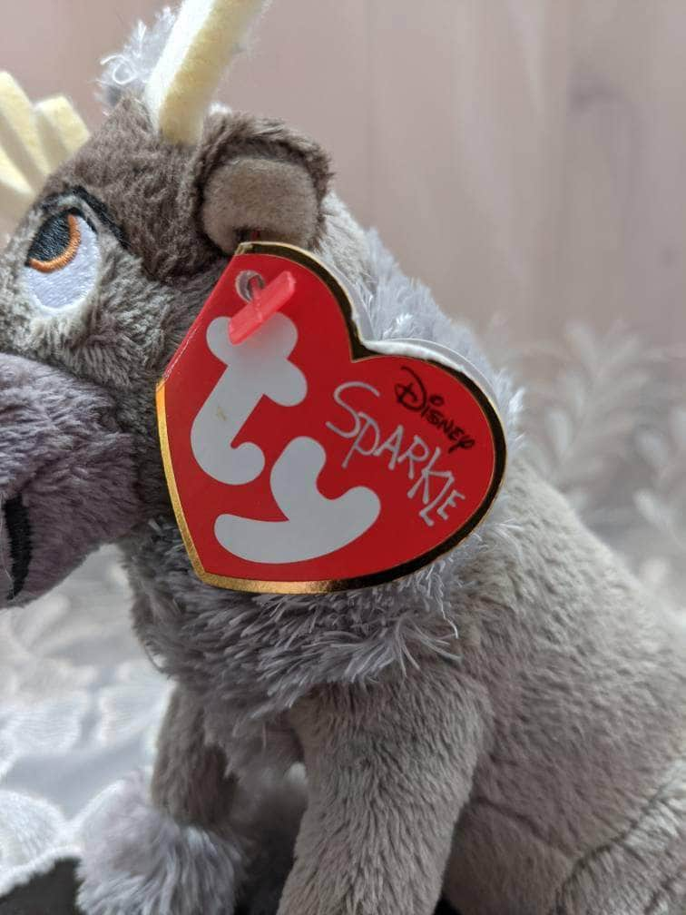 Ty Beanie Baby (Sparkle collection) - Sven The Reindeer from Frozen The Movie - Near Mint (7.5in) - Vintage Beanies Canada