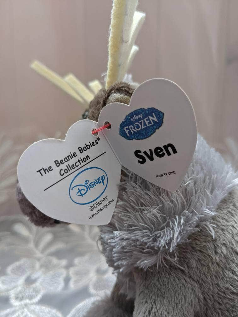 Ty Beanie Baby (Sparkle collection) - Sven The Reindeer from Frozen The Movie - Near Mint (7.5in) - Vintage Beanies Canada