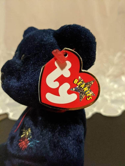 Ty Beanie Baby - Sparks The New Year's Eve Bear - UK Exclusive (8.5) - Vintage Beanies Canada